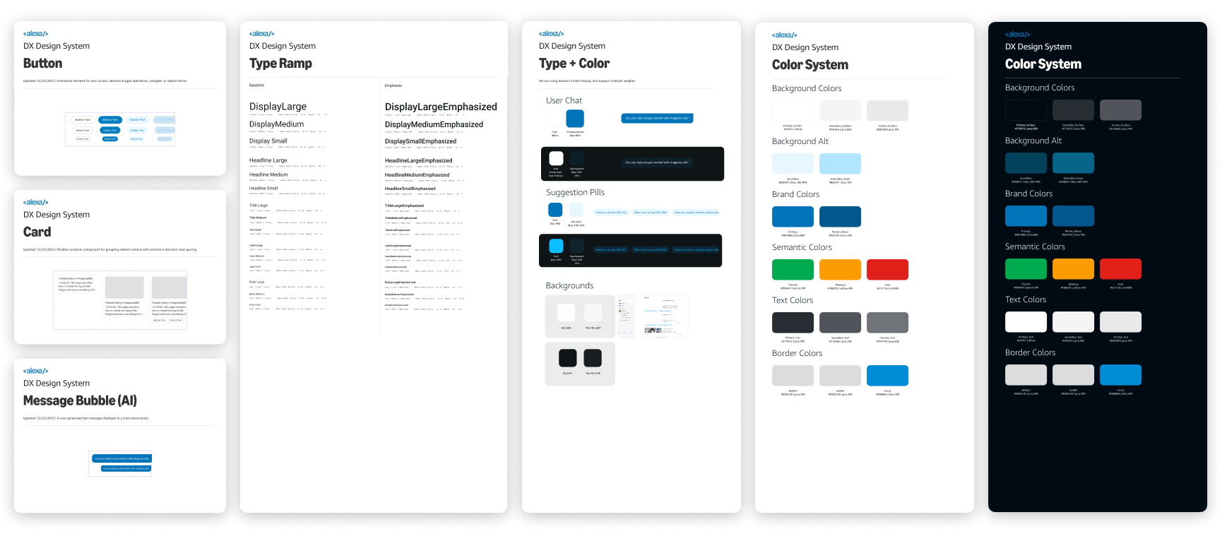 Alexa+ Studio design system elements